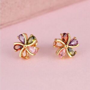 Multicolor Flower Earrings S1020